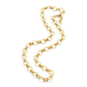 Cleopatra Small Link Necklace, 16"+2" - gold