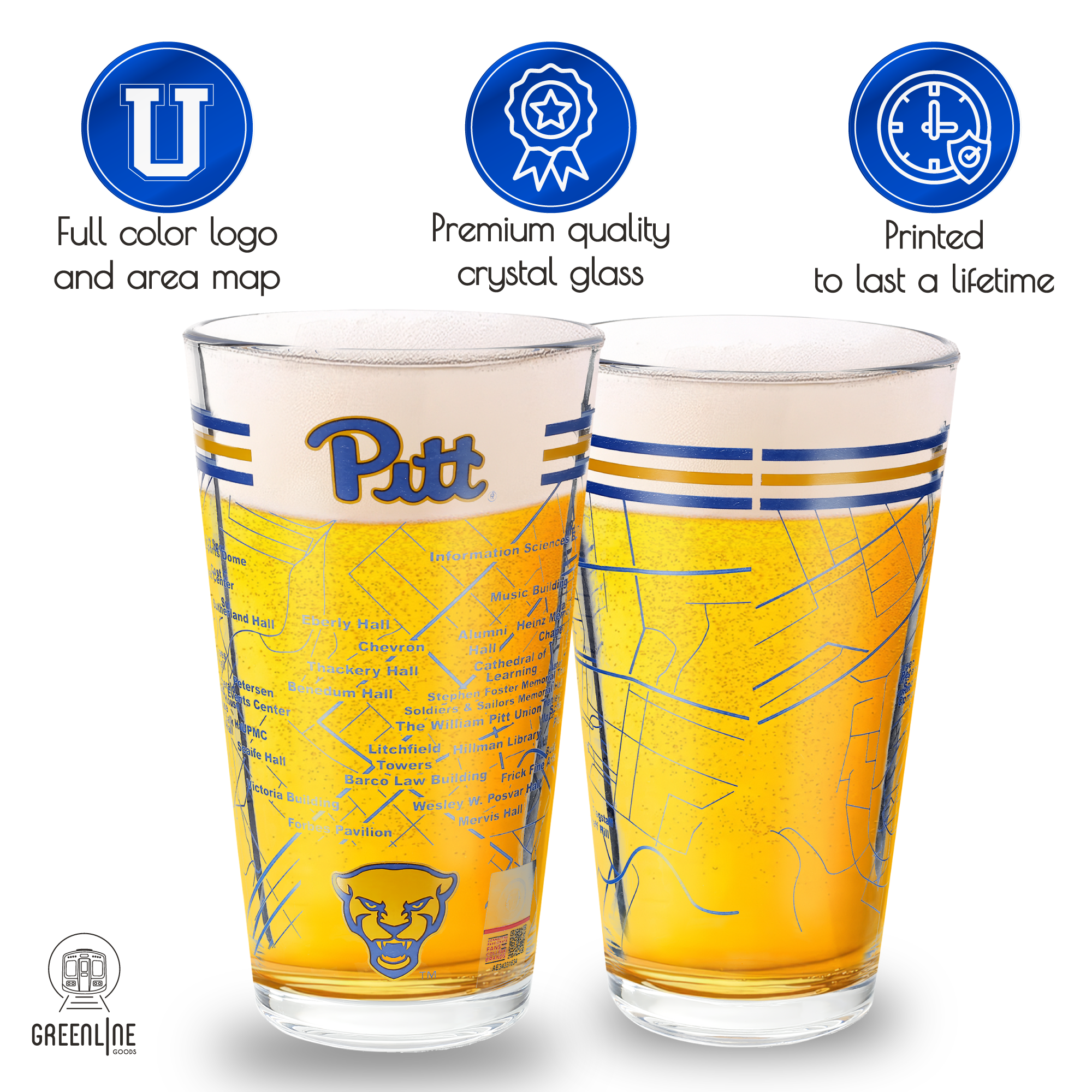 University of Pittsburgh Pint Glass