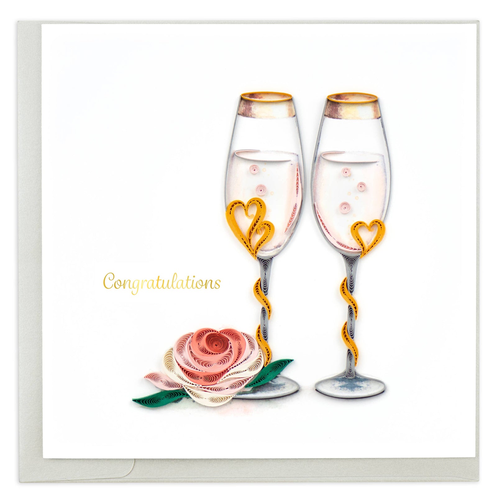 Toasting Flutes Quilled Card