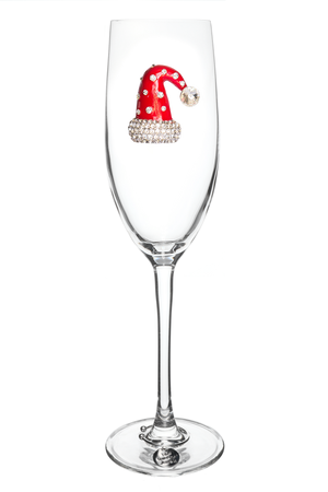 Christmas Hat Champagne Flute