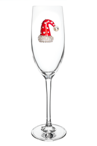 Christmas Hat Champagne Flute