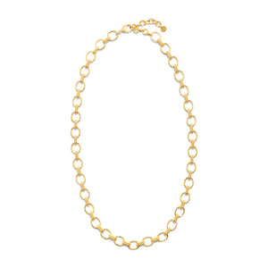 Cleopatra Small Link Necklace, 16"+2" - gold