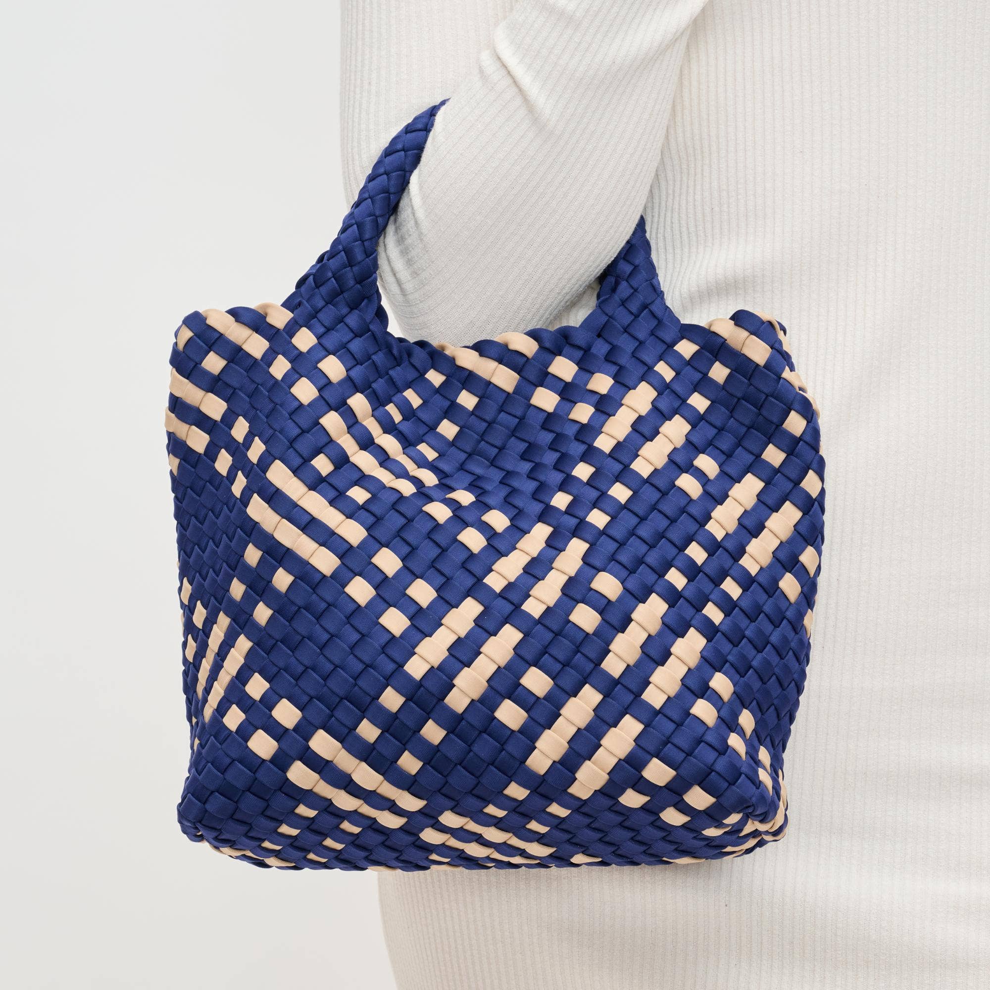 Sky's The Limit - Small Woven Neoprene Crossbody: Wine