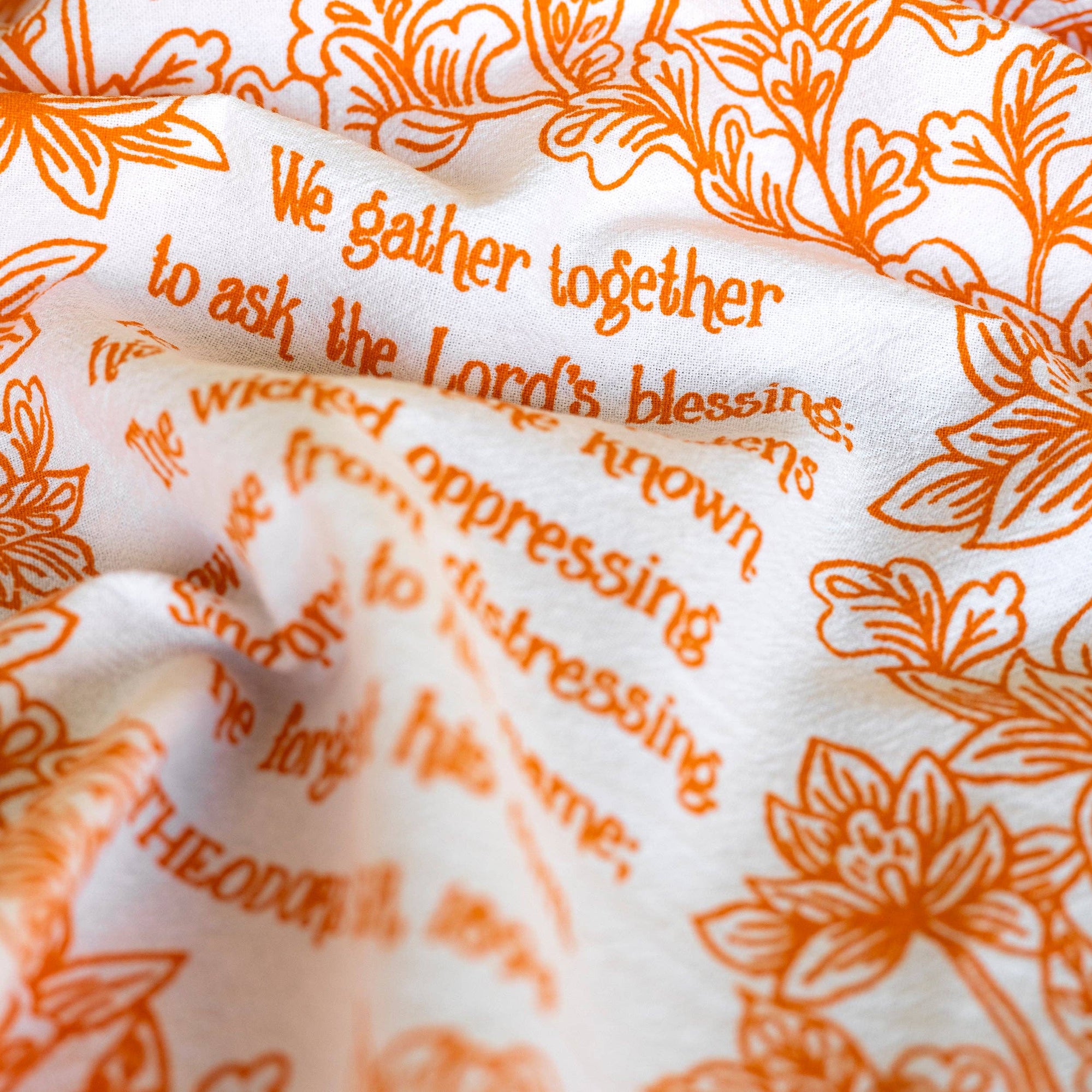 We Gather Together Hymn Tea Towel