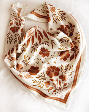 Silk Bandana Scarf - Desert