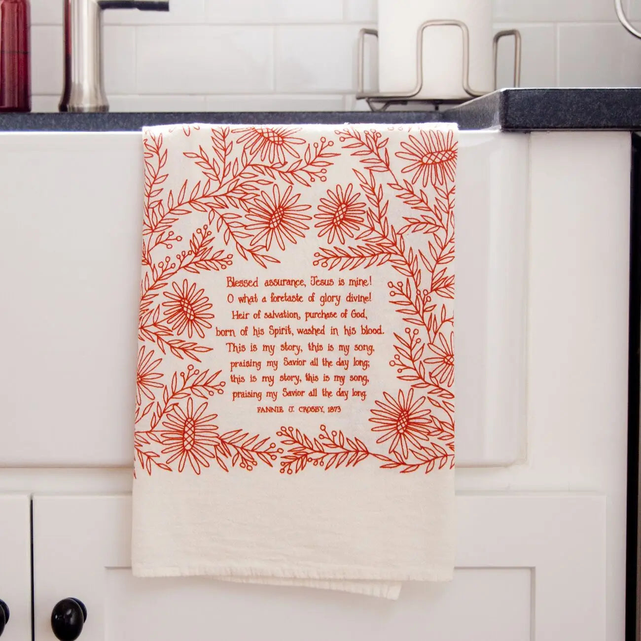 Blessed Assurance Hymn Tea Towel