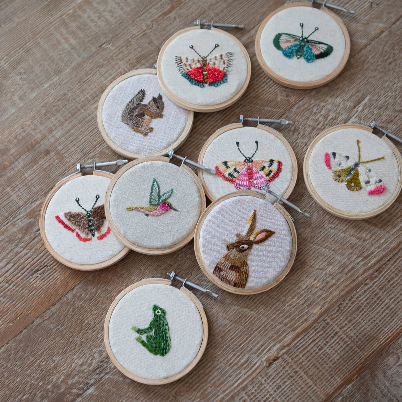 Small Butterfly Embroidery Hoop Collection