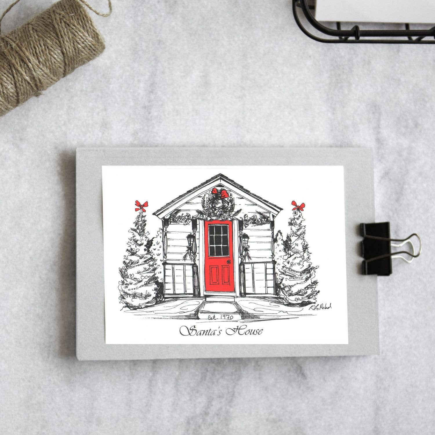 Santa's House - Note Card