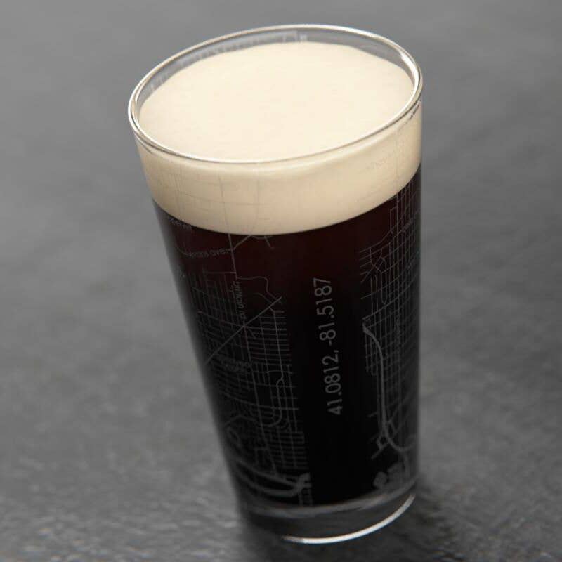 Zelienople Map Pint Glass
