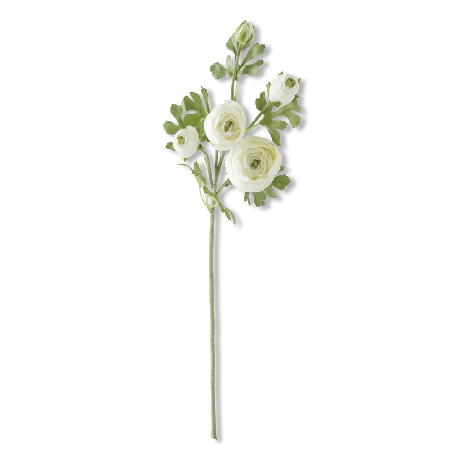 White Real Touch Ranunculus Stem