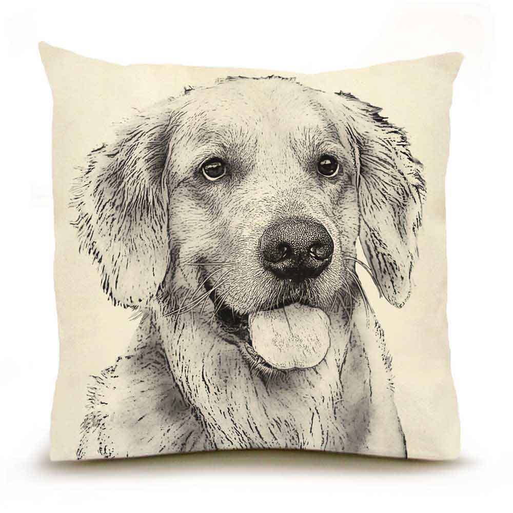 Golden Retriever Large Pillow