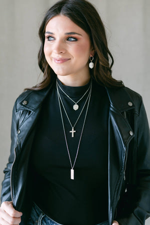 Necklace (Petite/Silver) - Psalm 91:4: 16" - Short