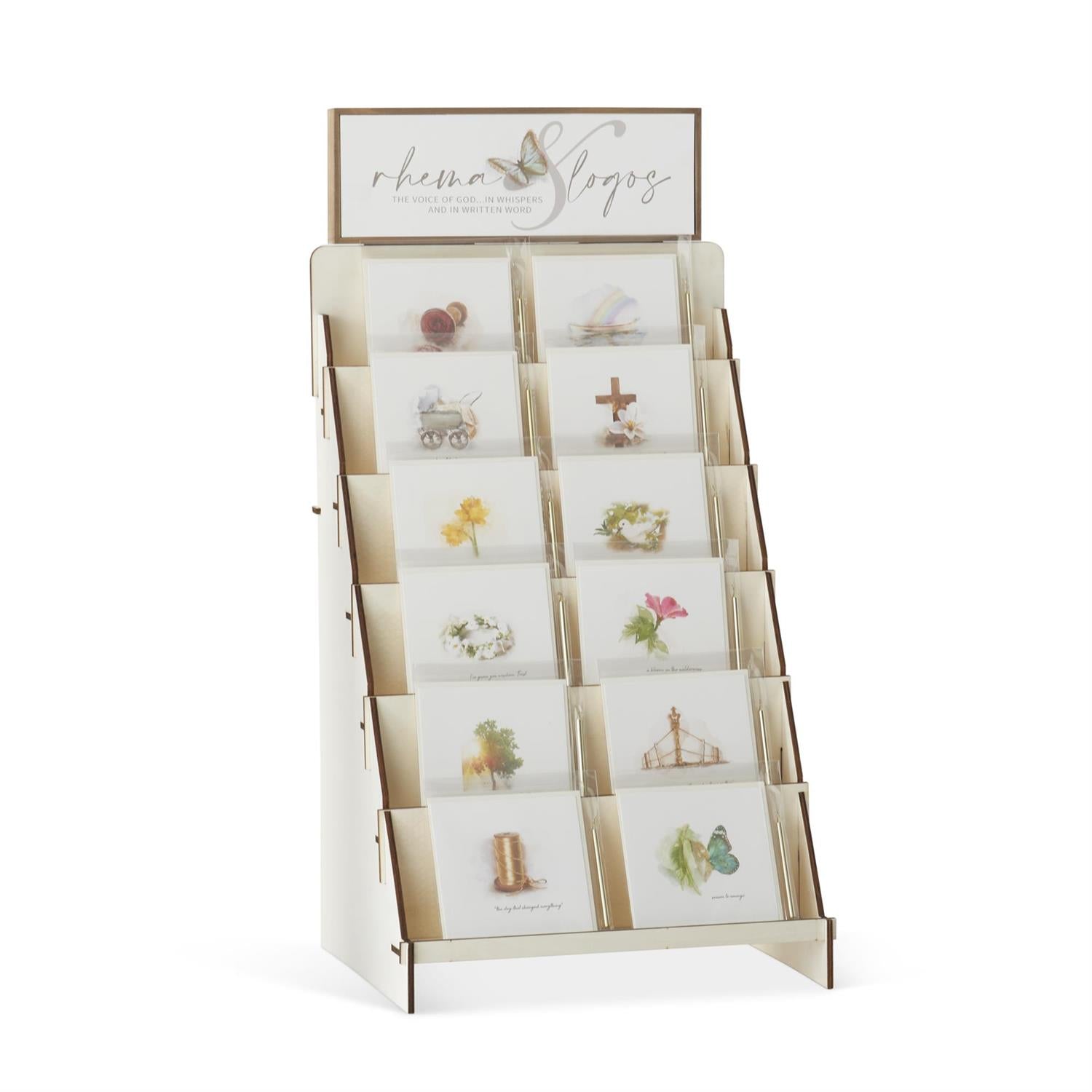 rhema & logos card with candle