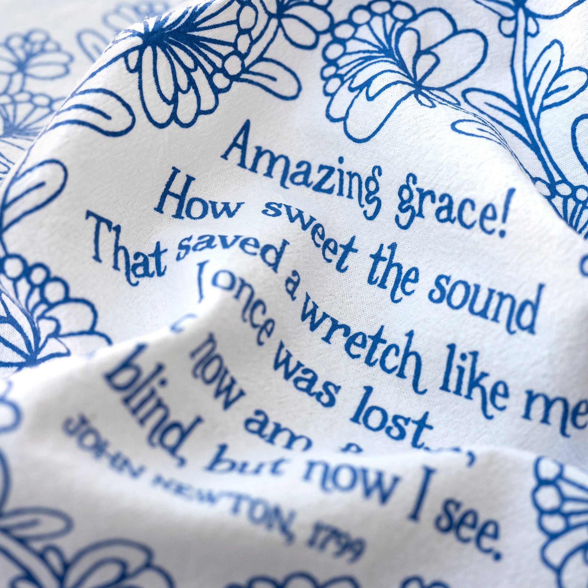 Amazing Grace Hymn Tea Towel