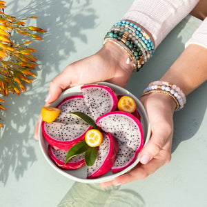 Stone Stacking Bracelet - Aqua Terra