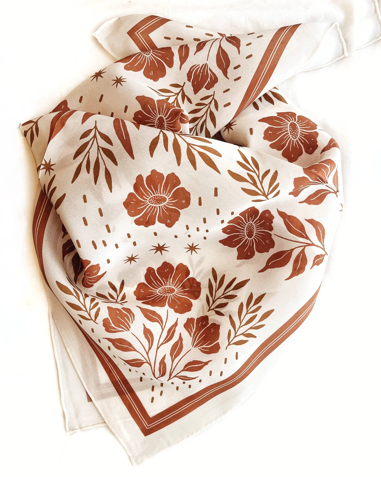 Silk Bandana Scarf - Desert