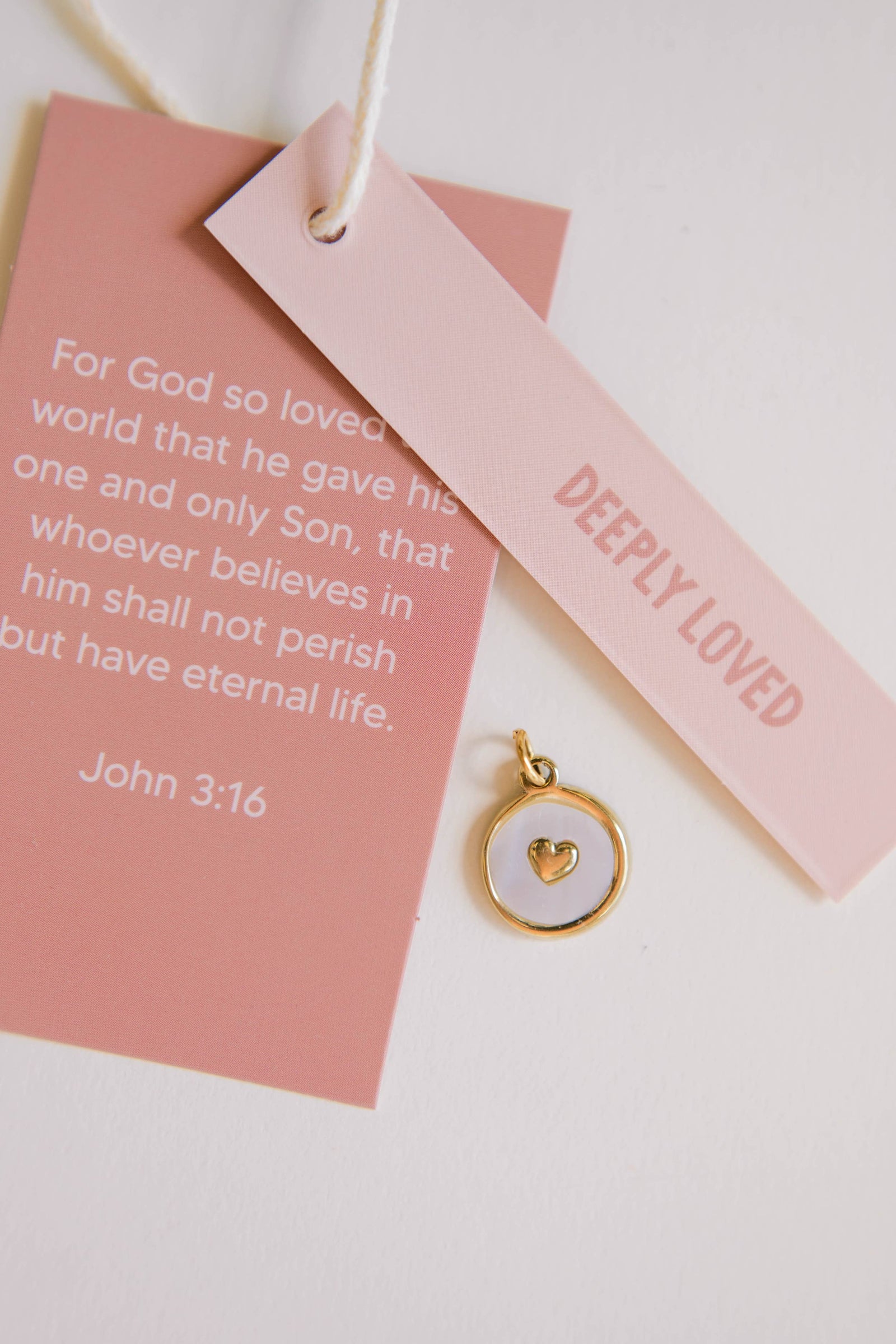 Deeply Loved Heart Charm