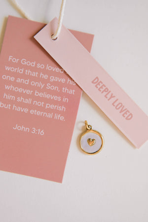 Deeply Loved Heart Charm