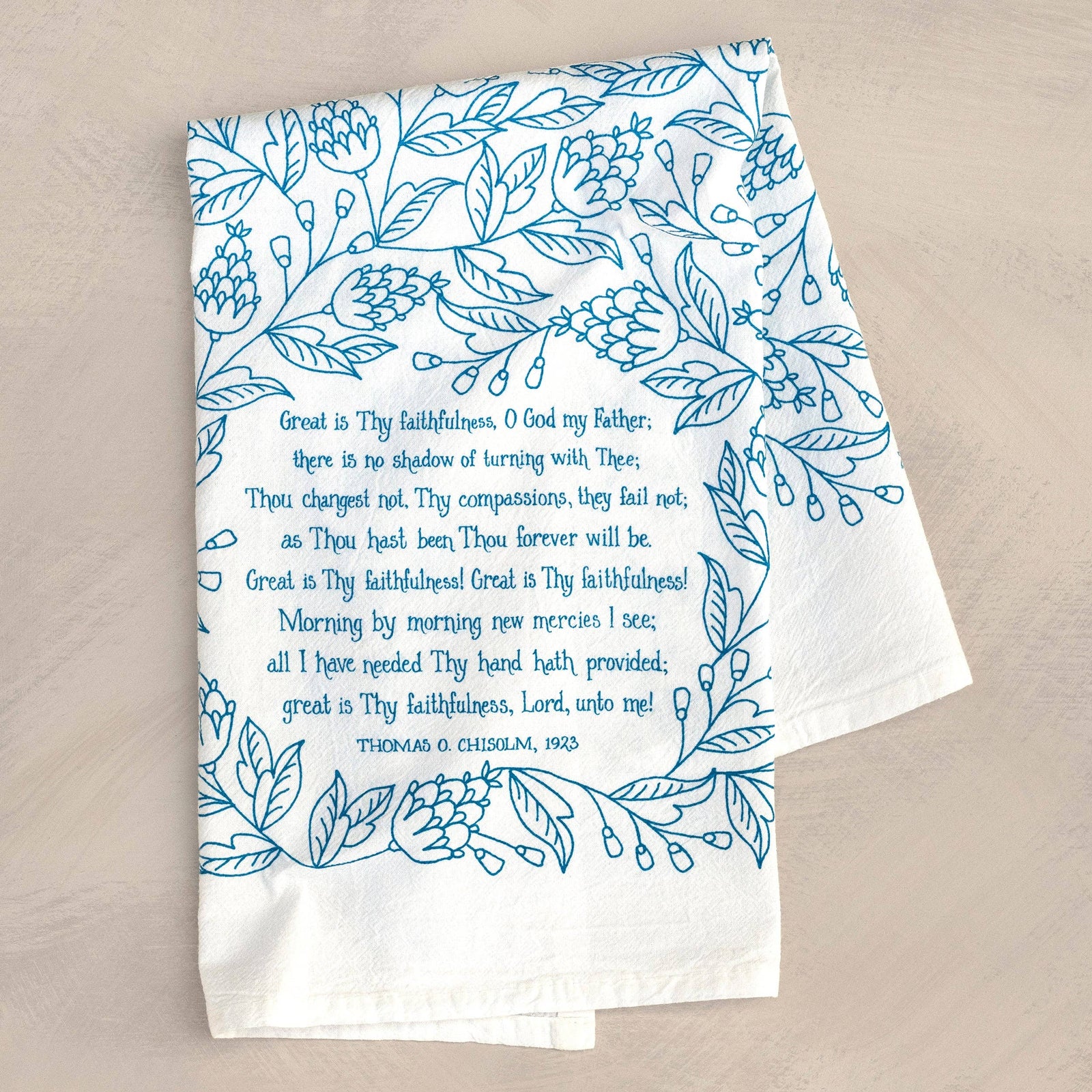 Great Is Thy Faithfulness Hymn Tea Towel