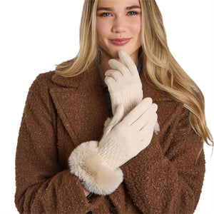 Knit and Fur Gloves