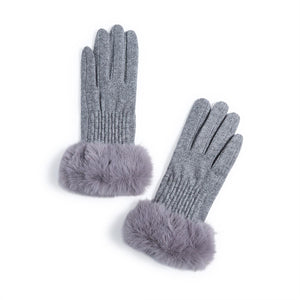 Knit and Fur Gloves