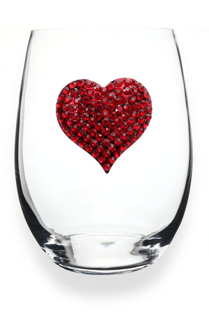 Red Heart Jeweled Glass
