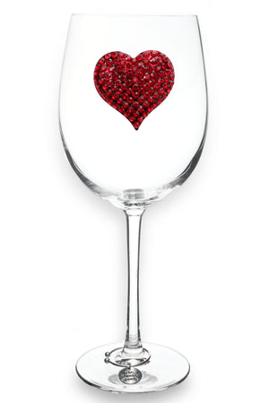 Red Heart Jeweled Glass