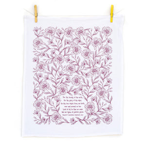 For the Beauty of the Earth Hymn Tea Towel
