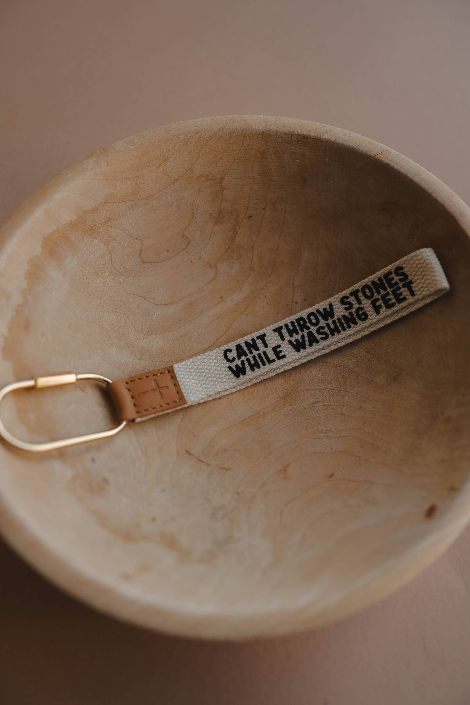 Can't Throw Stones Wristlet keychain