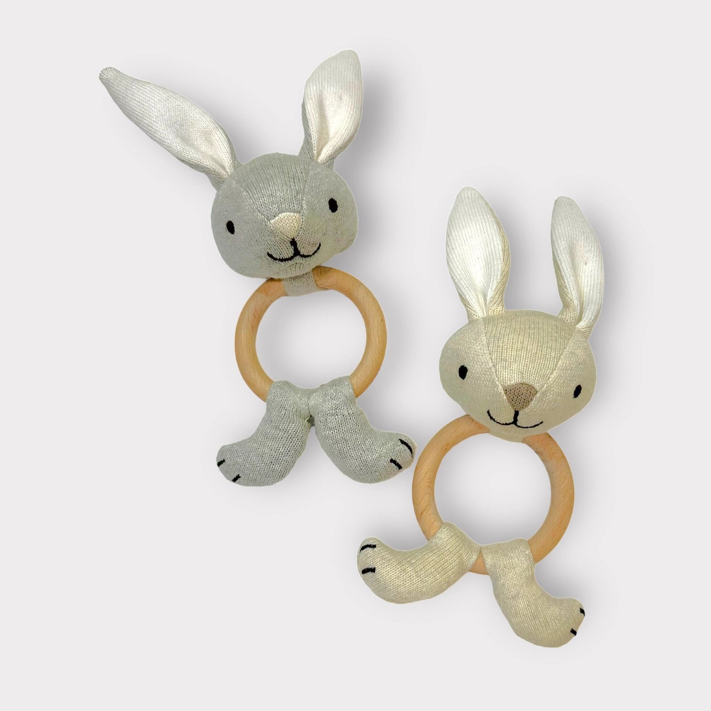Bunny Organic Wooden Ring Rattle