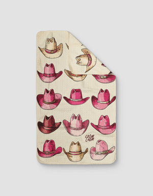 Pink Hats Tea Towel