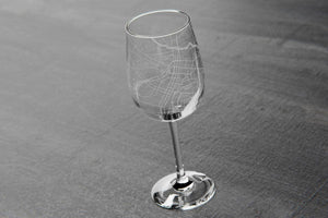 Zelienople Map Stemmed Wine Glass