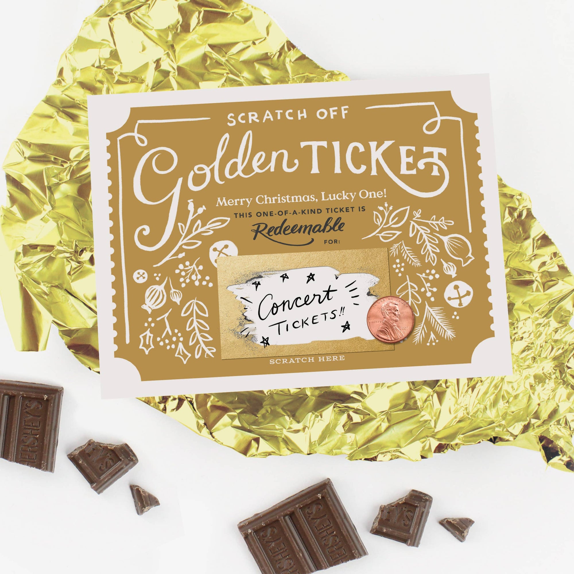 Scratch-off Card - Christmas Golden Ticket