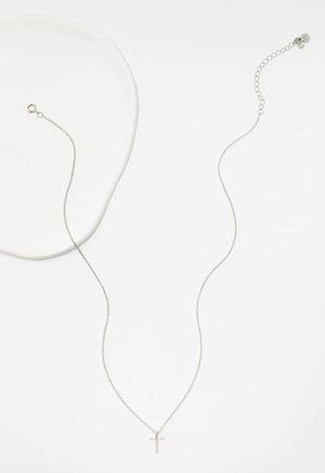 Faithful Sterling Silver Cross Necklace