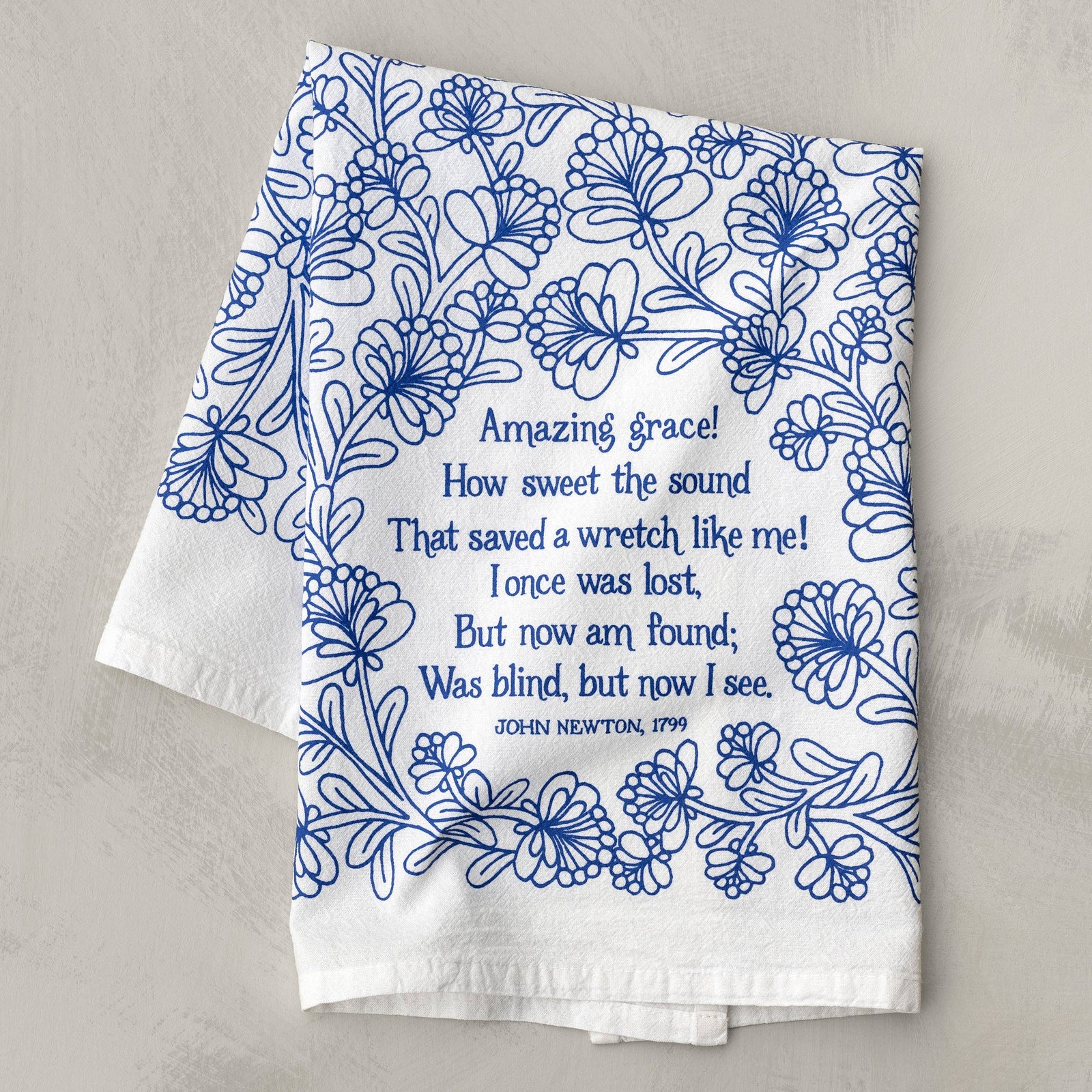Amazing Grace Hymn Tea Towel