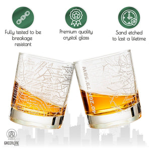 Pittsburgh Etched Rocks Glass