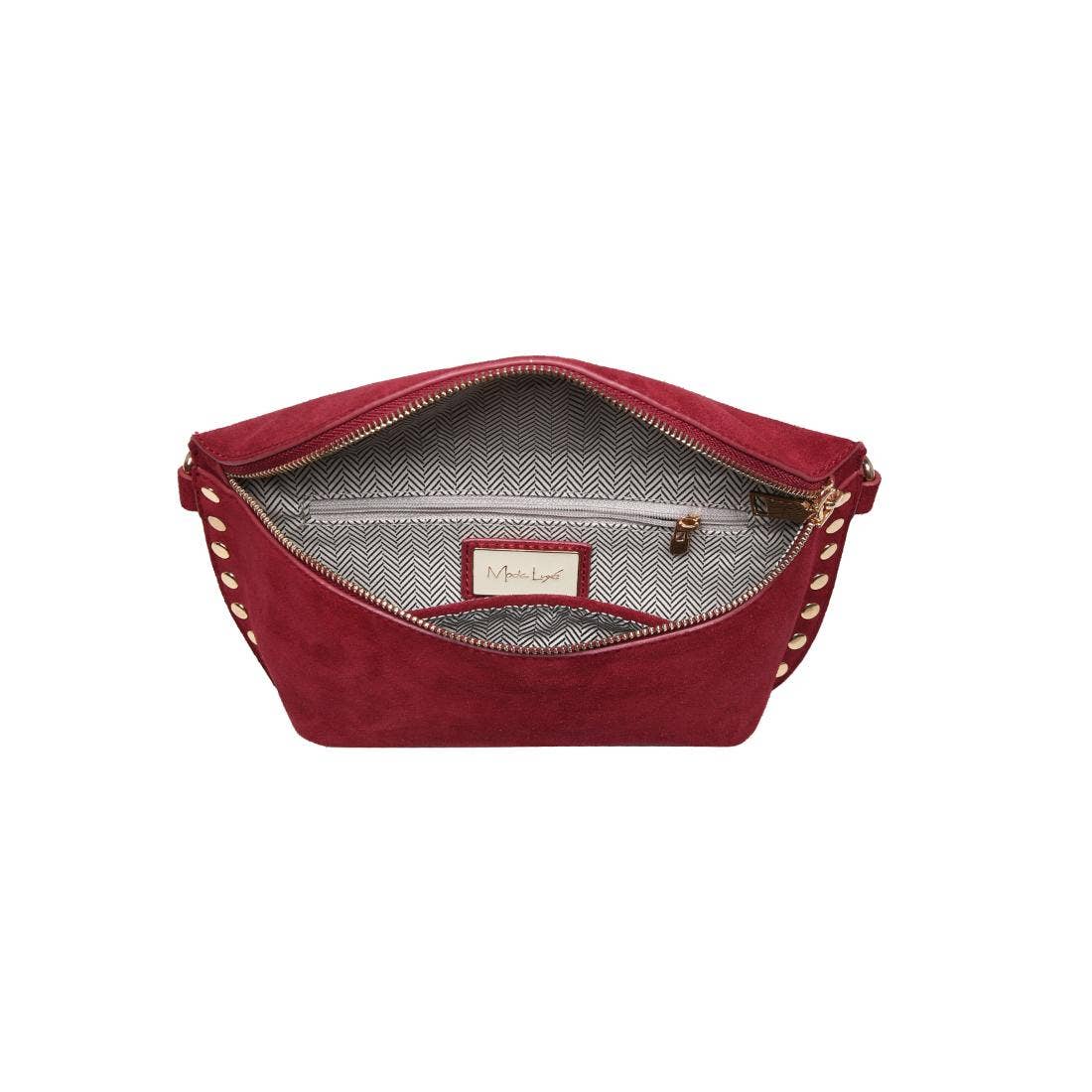 Gizelle-Suede Belt Bag: Black