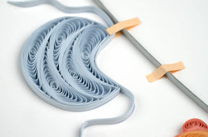 Baby Clothesline Quilled Card