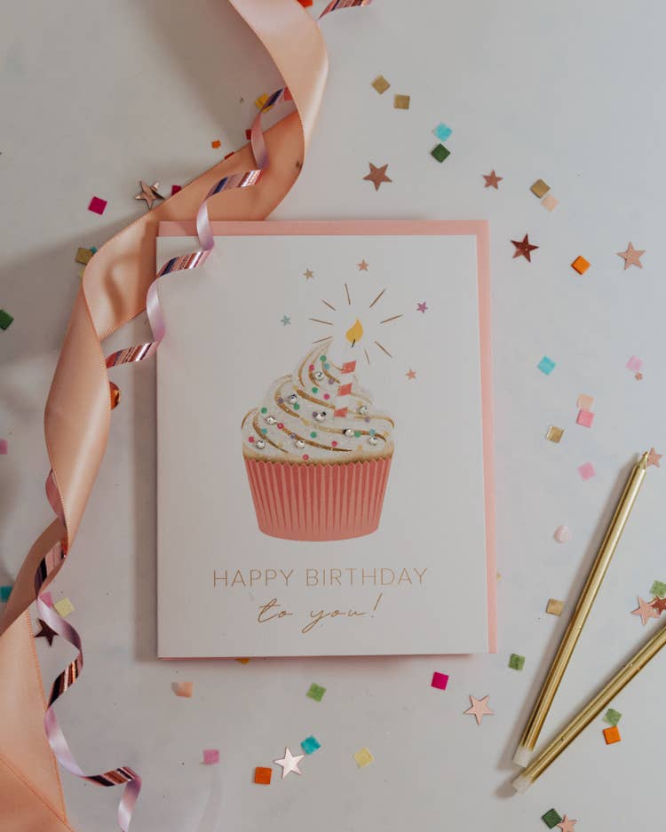 'Cupcake Surprise' Birthday Greeting Card