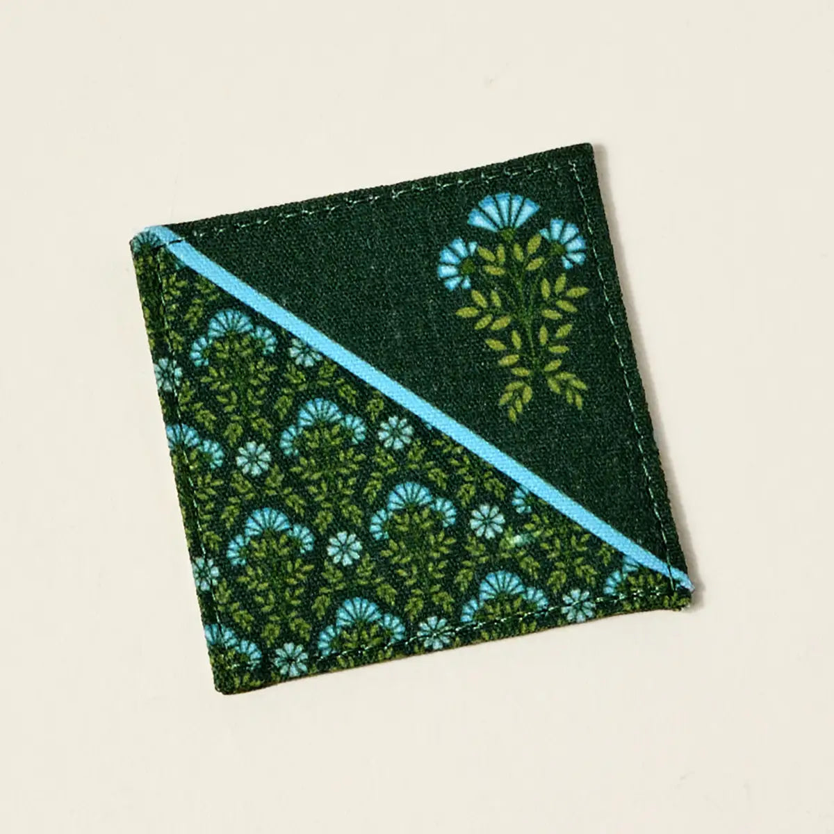 Corner Keeper Fabric Bookmark–Everbloom Forest Green