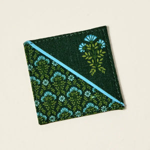 Corner Keeper Fabric Bookmark–Everbloom Forest Green