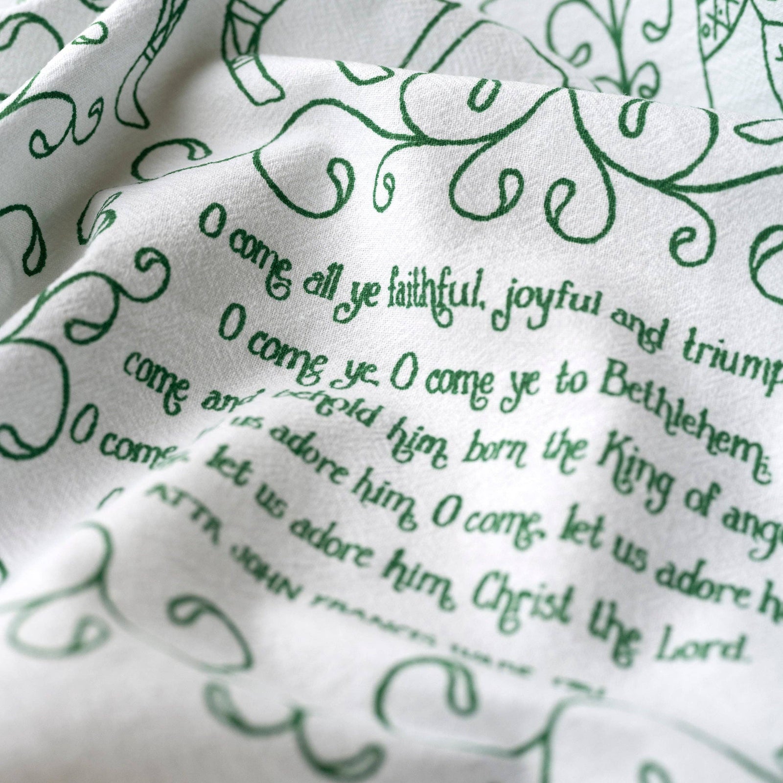 O Come All Ye Faithful Tea Towel