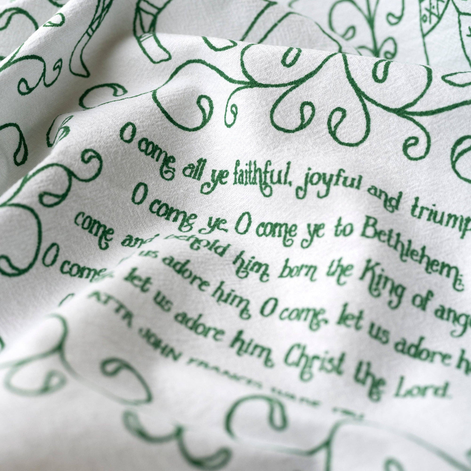 O Come All Ye Faithful Tea Towel