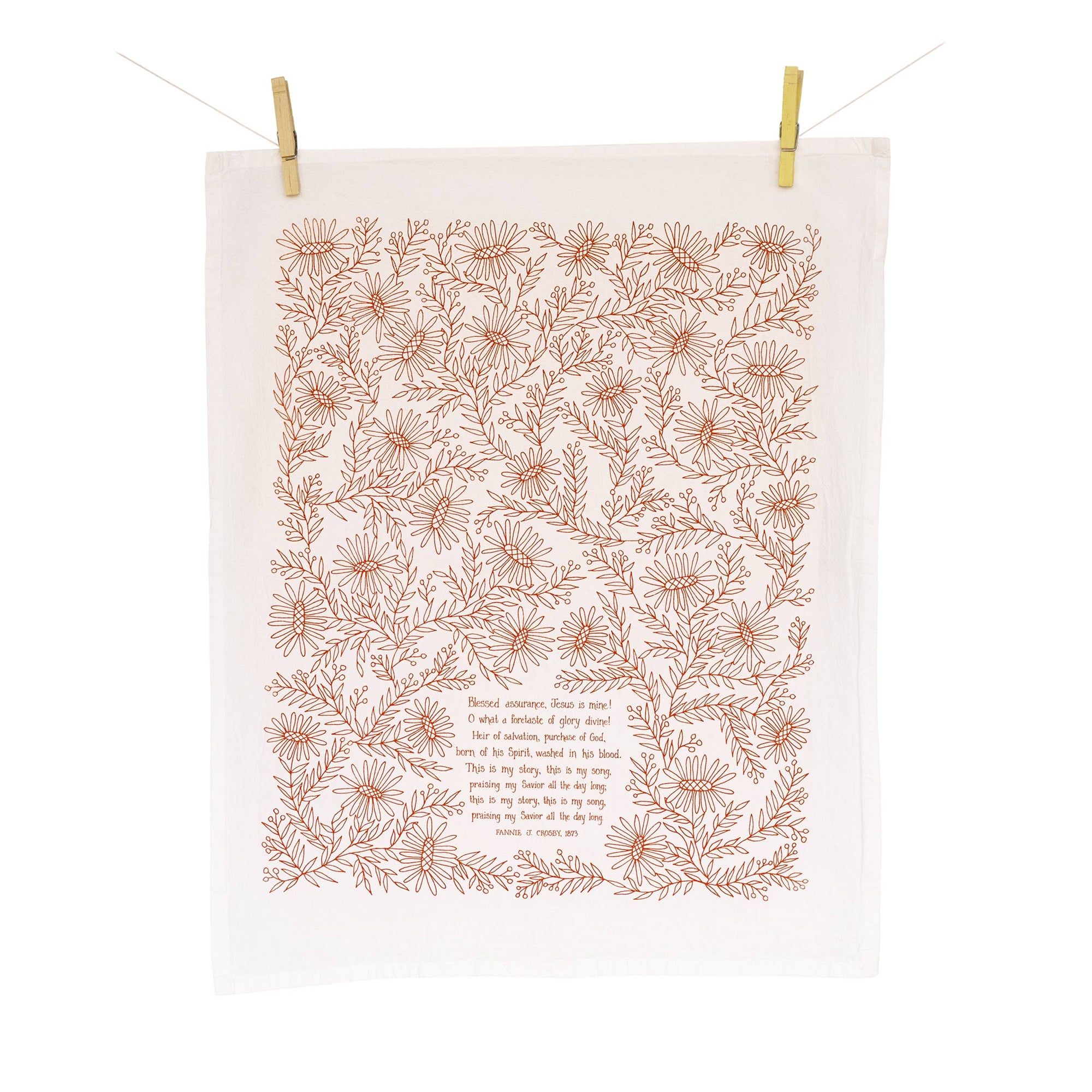 Blessed Assurance Hymn Tea Towel