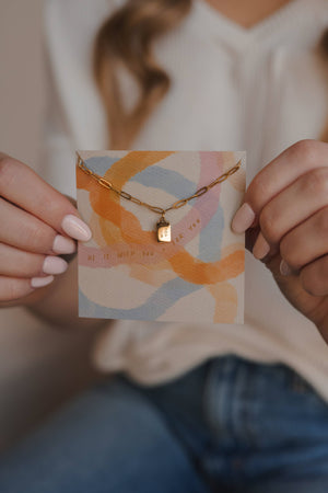 With You Mini Tag Necklace