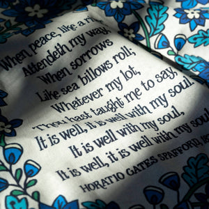 It Is Well Floral Hymn Tea Towel - Full Color