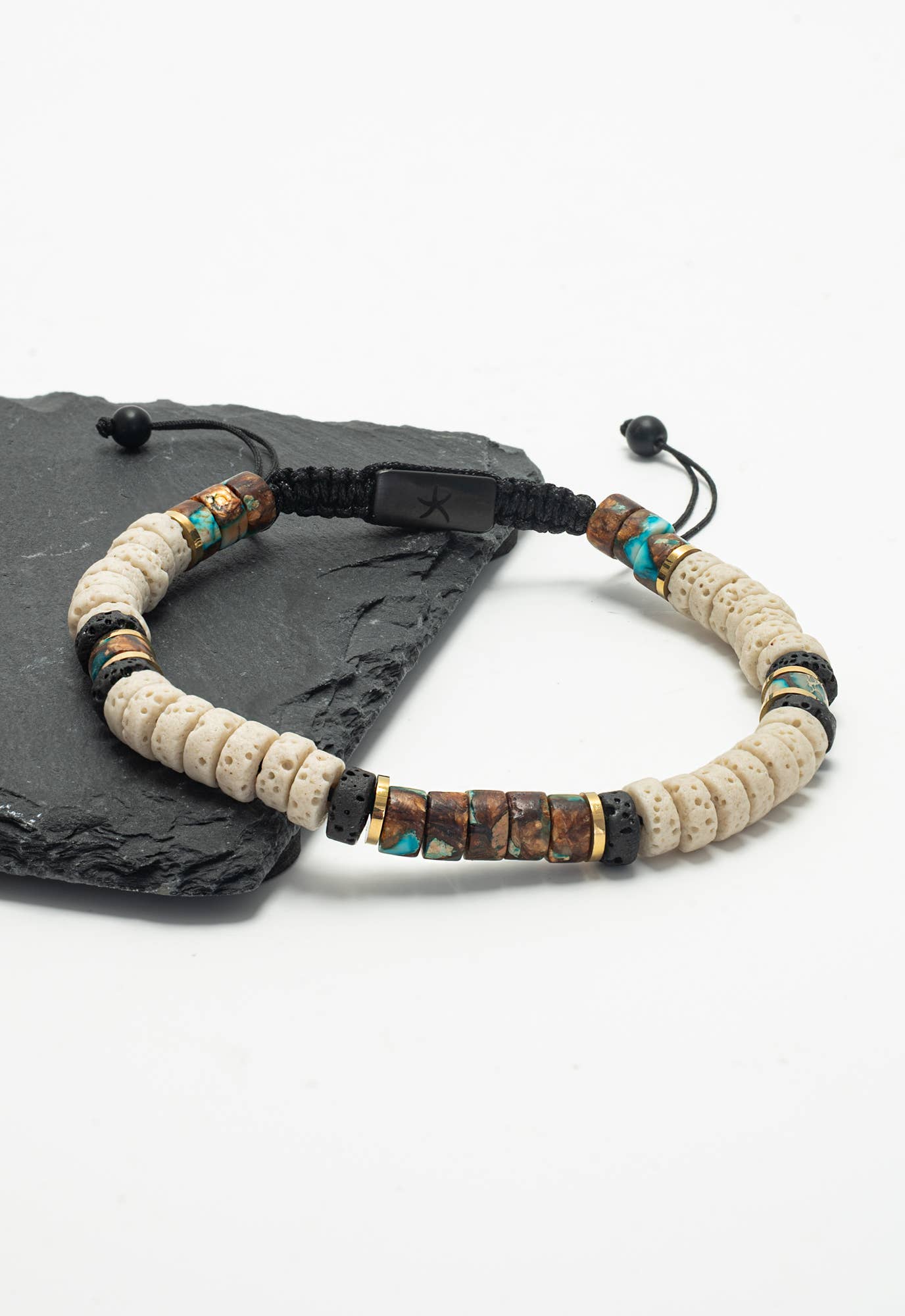 Vanguard Lava Bead Men's Bracelet