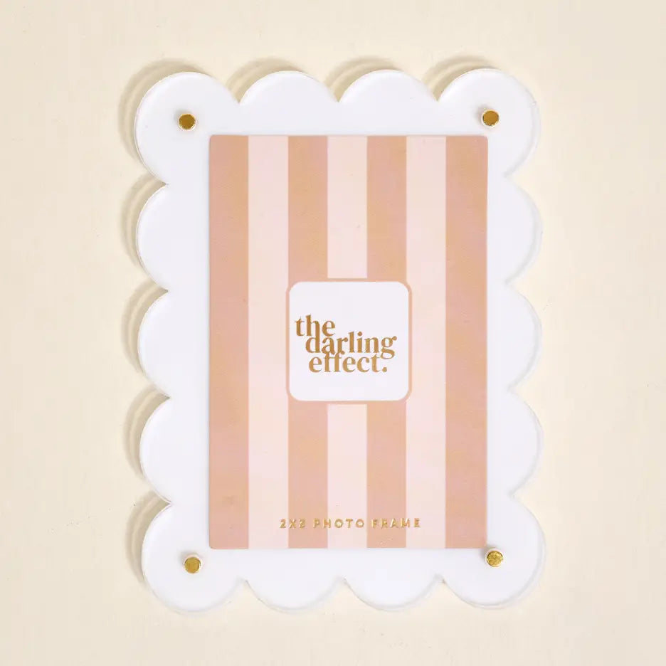 Mini Acrylic Picture Frame Magnet–white