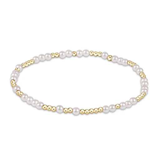 Hope unwritten 4mm bead bracelet - pearl