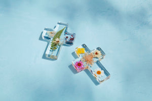 Dried Flower Resin Cross